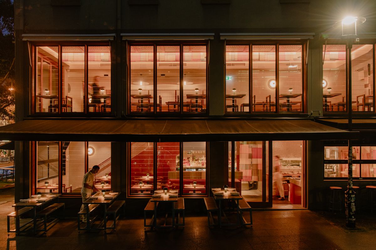 The outside of Itō at night in Surry Hills, Sydney