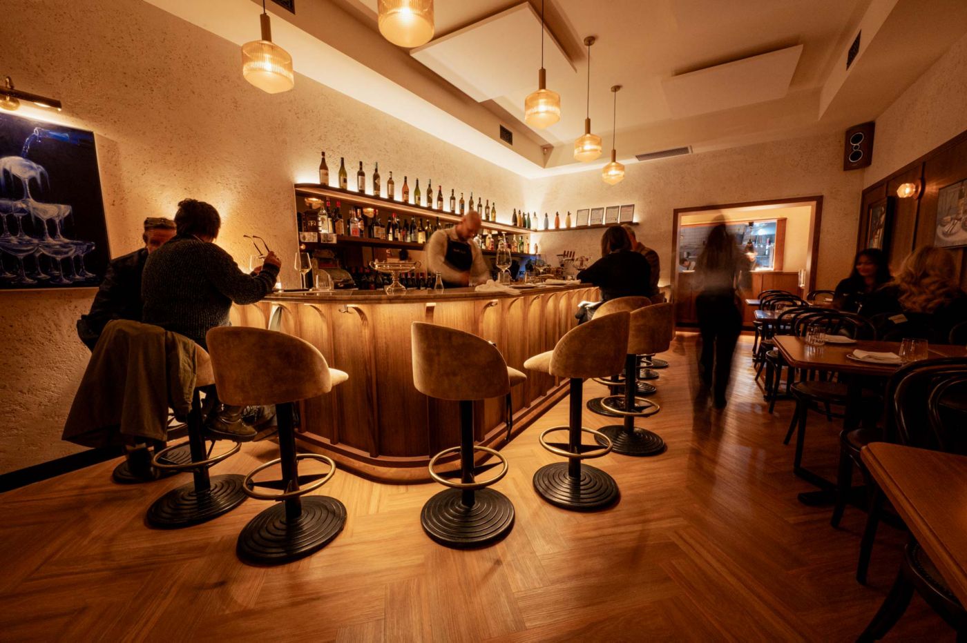 Inside Bar Olo, a sibling bar to Scopri in Melbourne