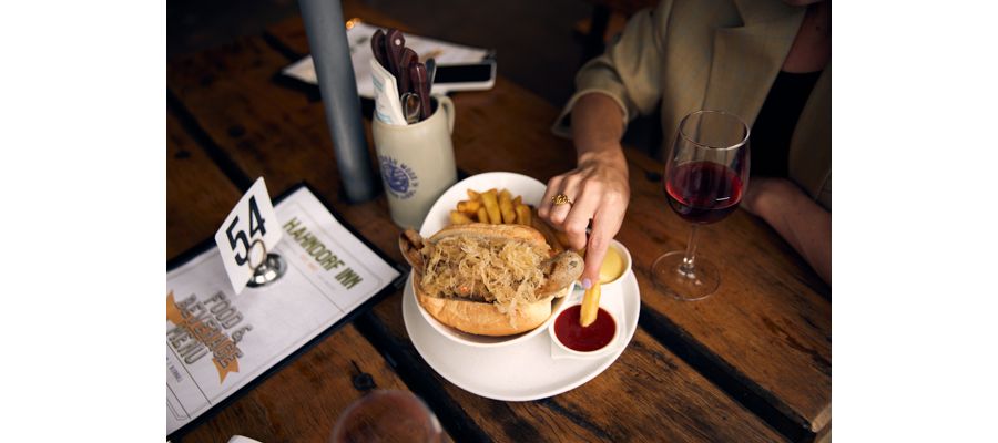 One of many Bavarian-style dishes at the Hahndorf Inn 