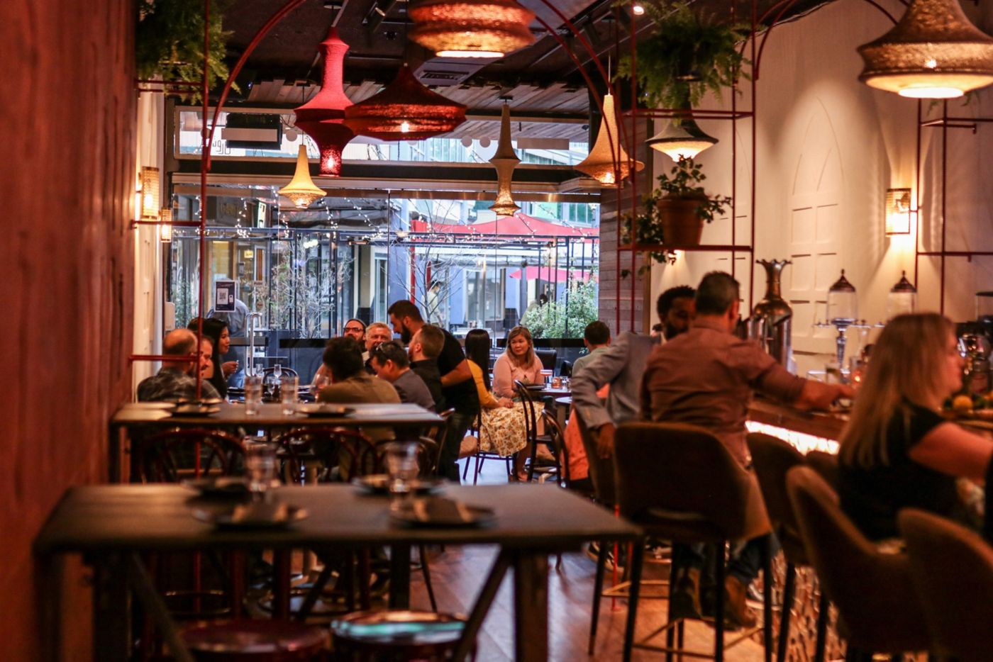 Inside Lebanese restaurant Bar Beirut in Canberra 