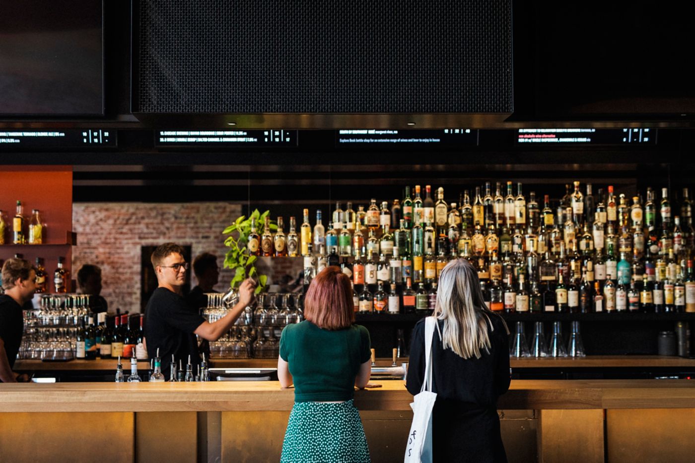 The impressive bar at Besk in Perth 