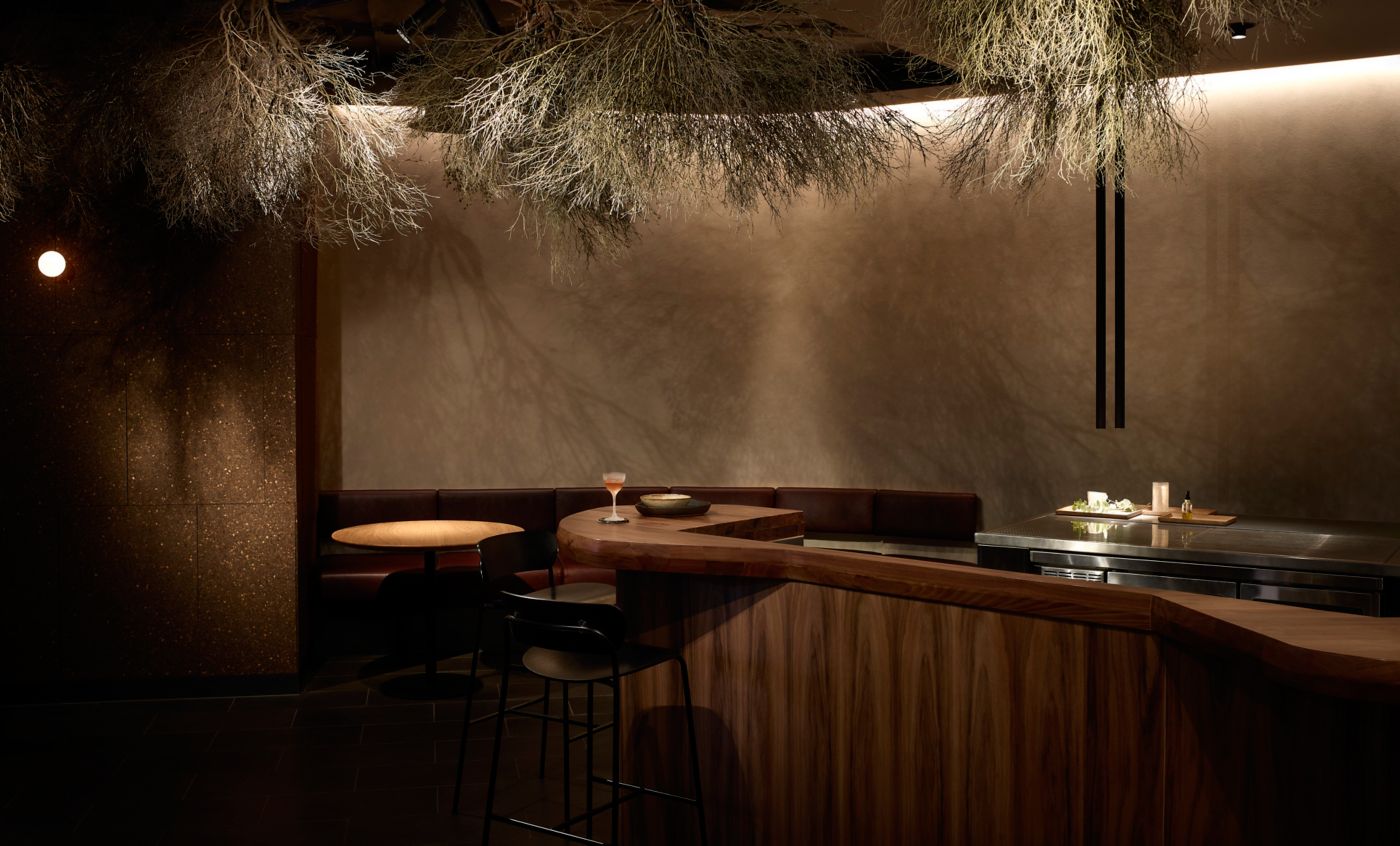 The moody bar setting at Byrdi in Melbourne