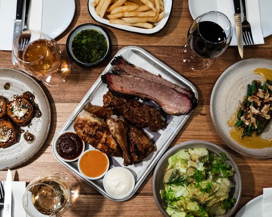 Image of dishes on table at Terra