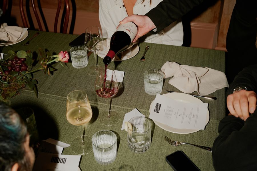 Wine pouring at Jayda