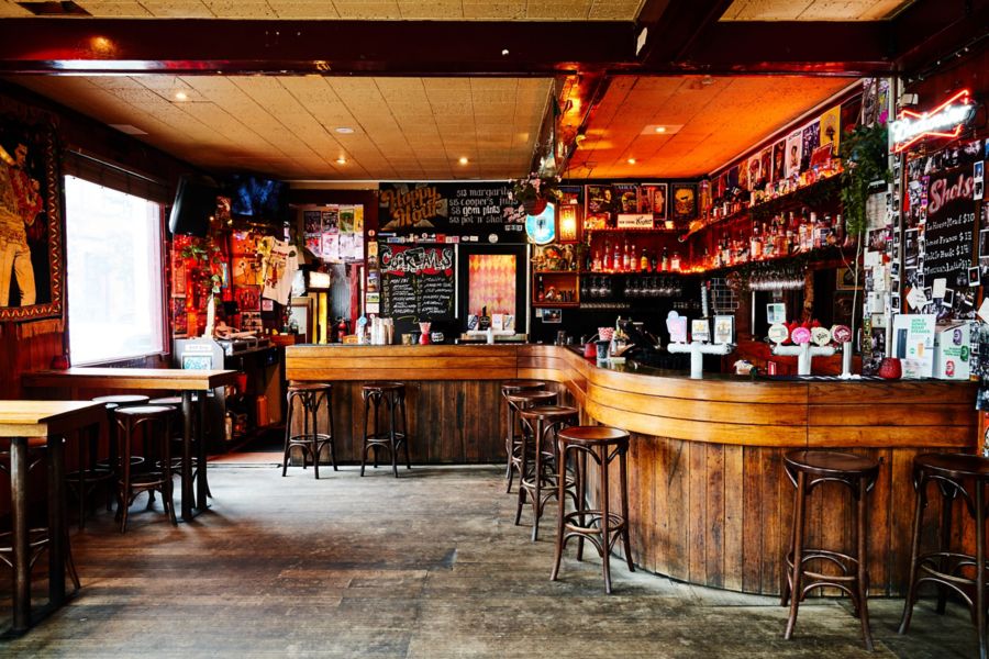 The bar and interiors at The Gem