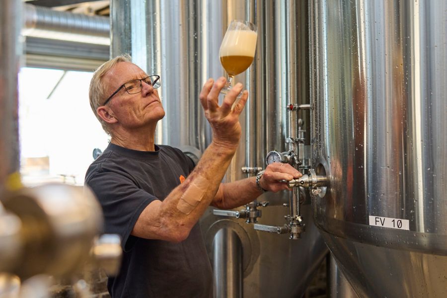 Long-time brewer Chuck Hahn at Chuck and Son’s Brewing Co
