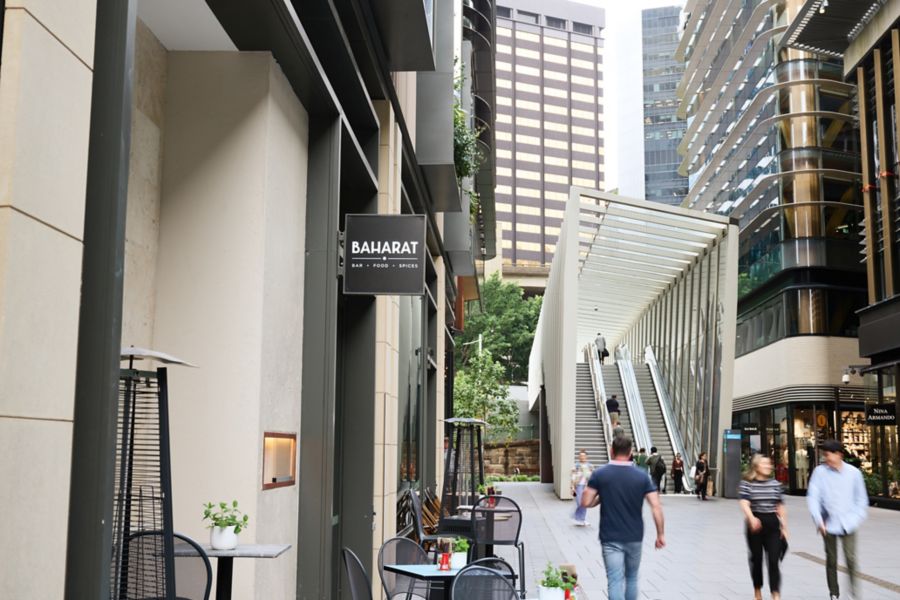 The entrance of Baharat at Barangaroo