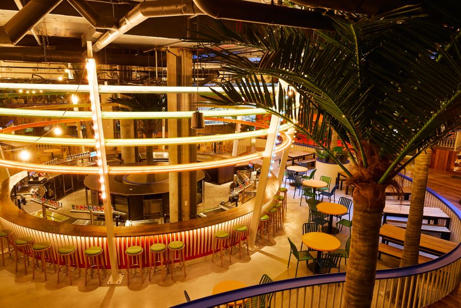 The multi-level Moon Dog Doglands space can hold a crowd 