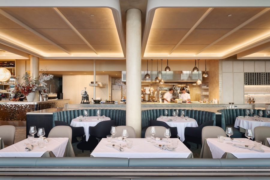 Interiors at Gibney bar and restaurant at Cottesloe Beach