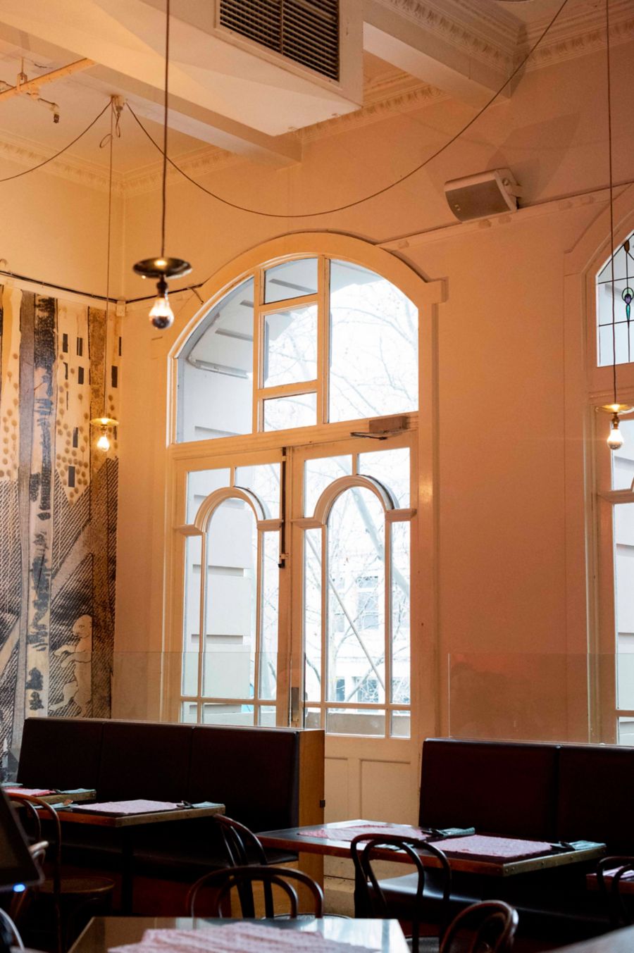 Indoor seating at Cookie