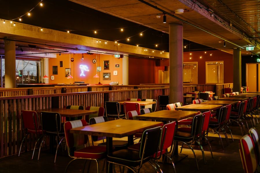Inside seating at Melbourne's Moon Dog Wild West