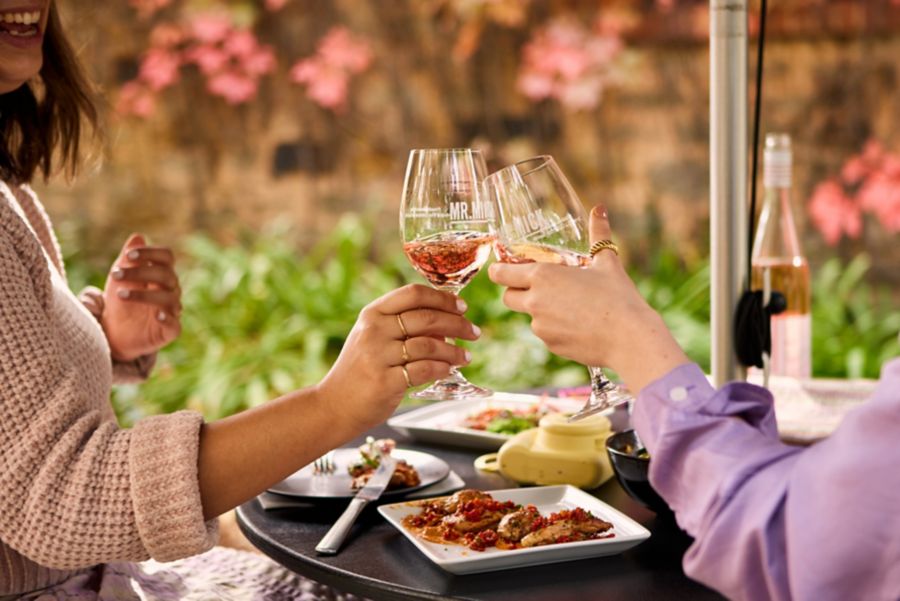 Wine and food at Mr Mick Kitchen