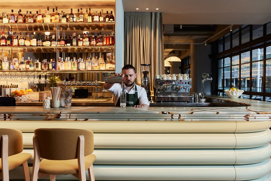 The bar at Poetica in North Sydney