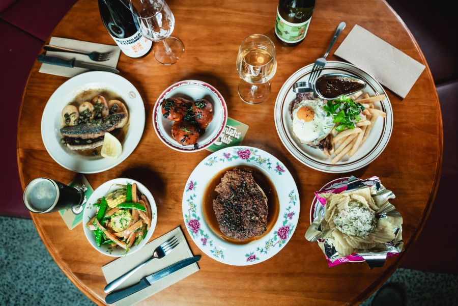 A range of standout dishes at the revived Punters Club in Melbourne