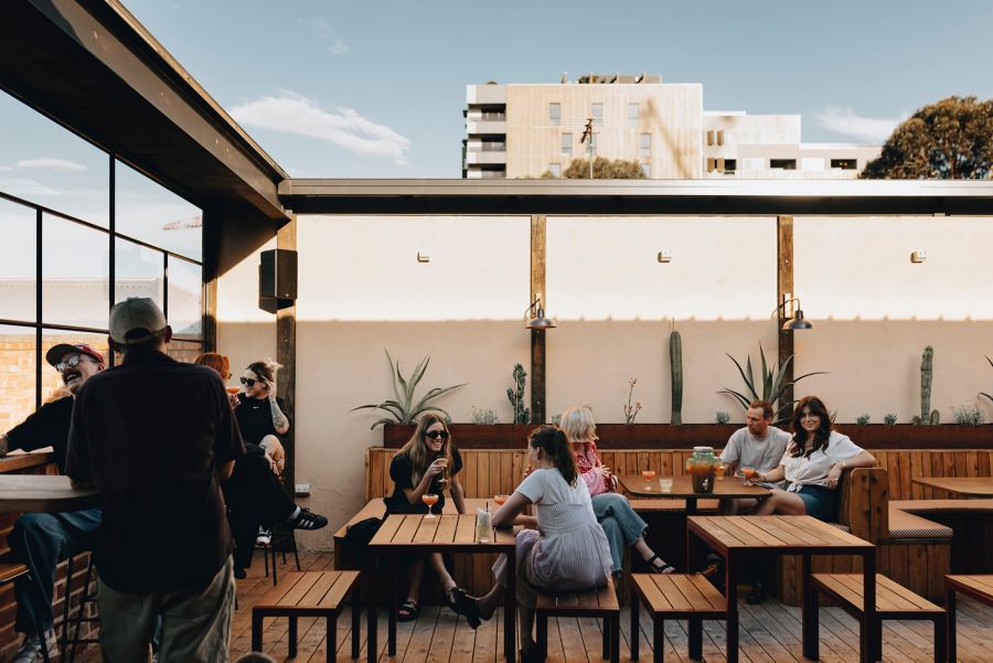rooftop sitting at full moon fever