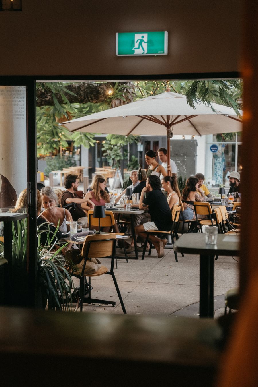 Looking out from inside Theo's Social Club in Noosa