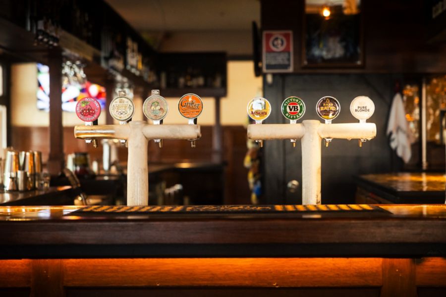 Bar counter at The Bat & Ball, Sydney