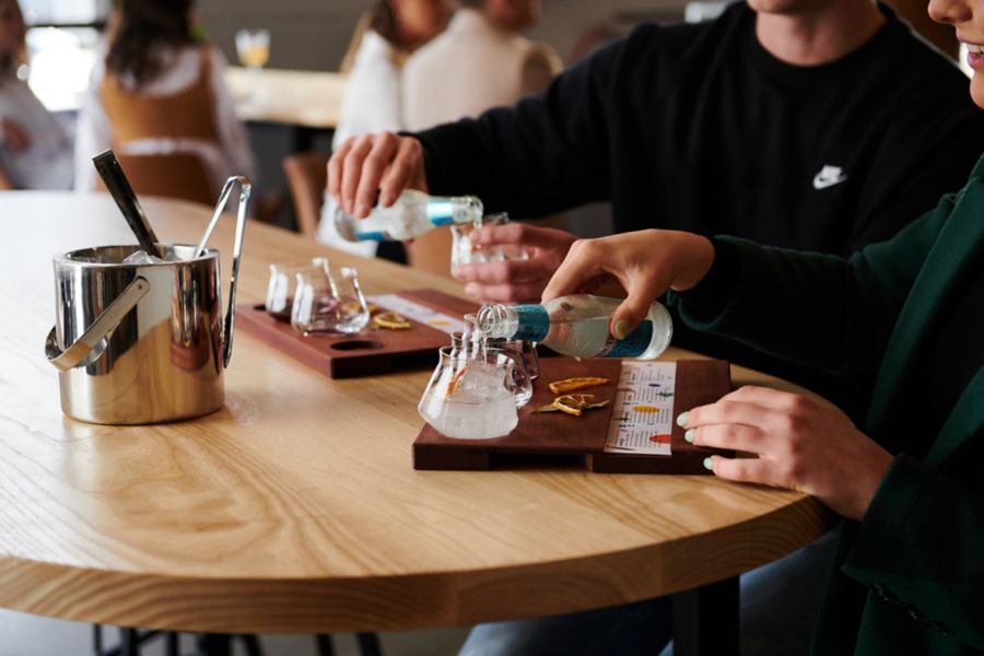 Drinks served at Threefold Distilling