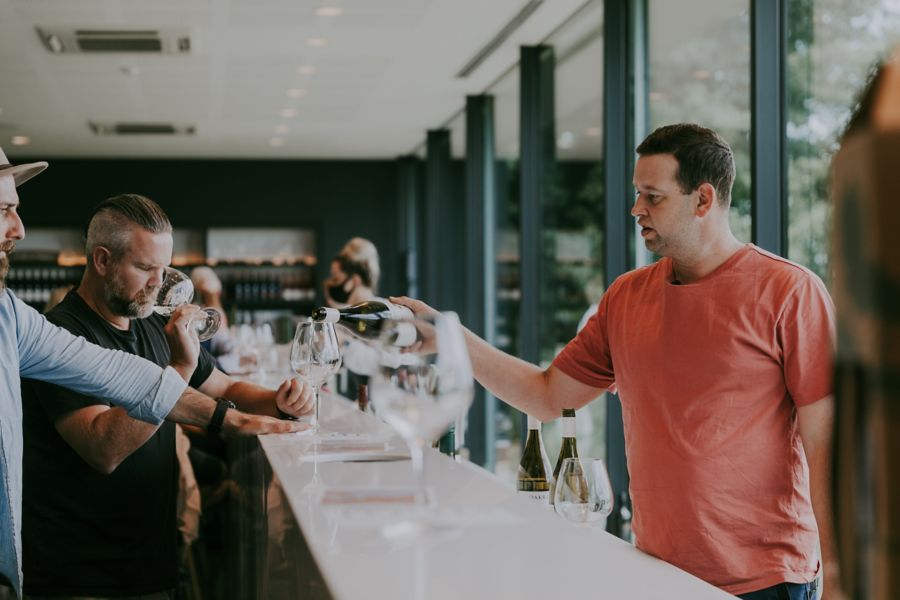 The tasting counter at Oakridge