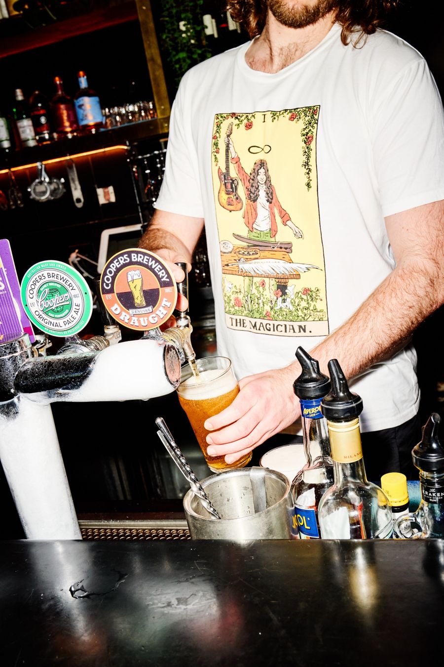 Staff pouring a beer at Melbourne's Grace Darling Hotel 
