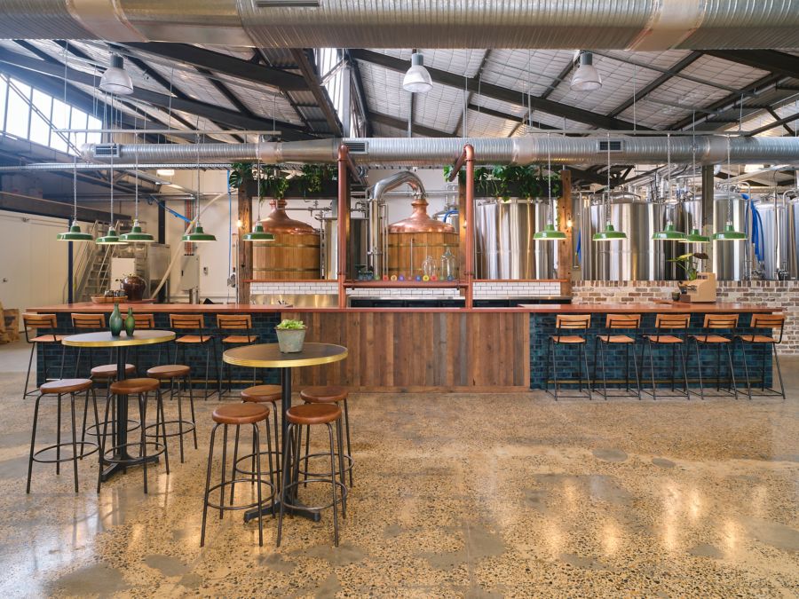 The tanks and setting at Chuck and Son’s Brewing Co