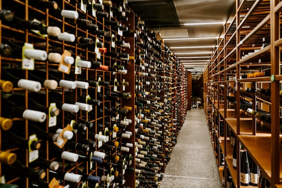 The wine collection is a drawcard at Circl Wine Room in Melbourne