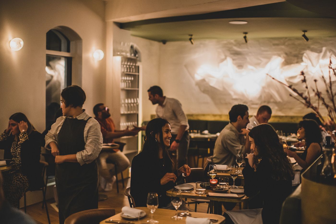 The dining setting inside Gildas in Sydney 