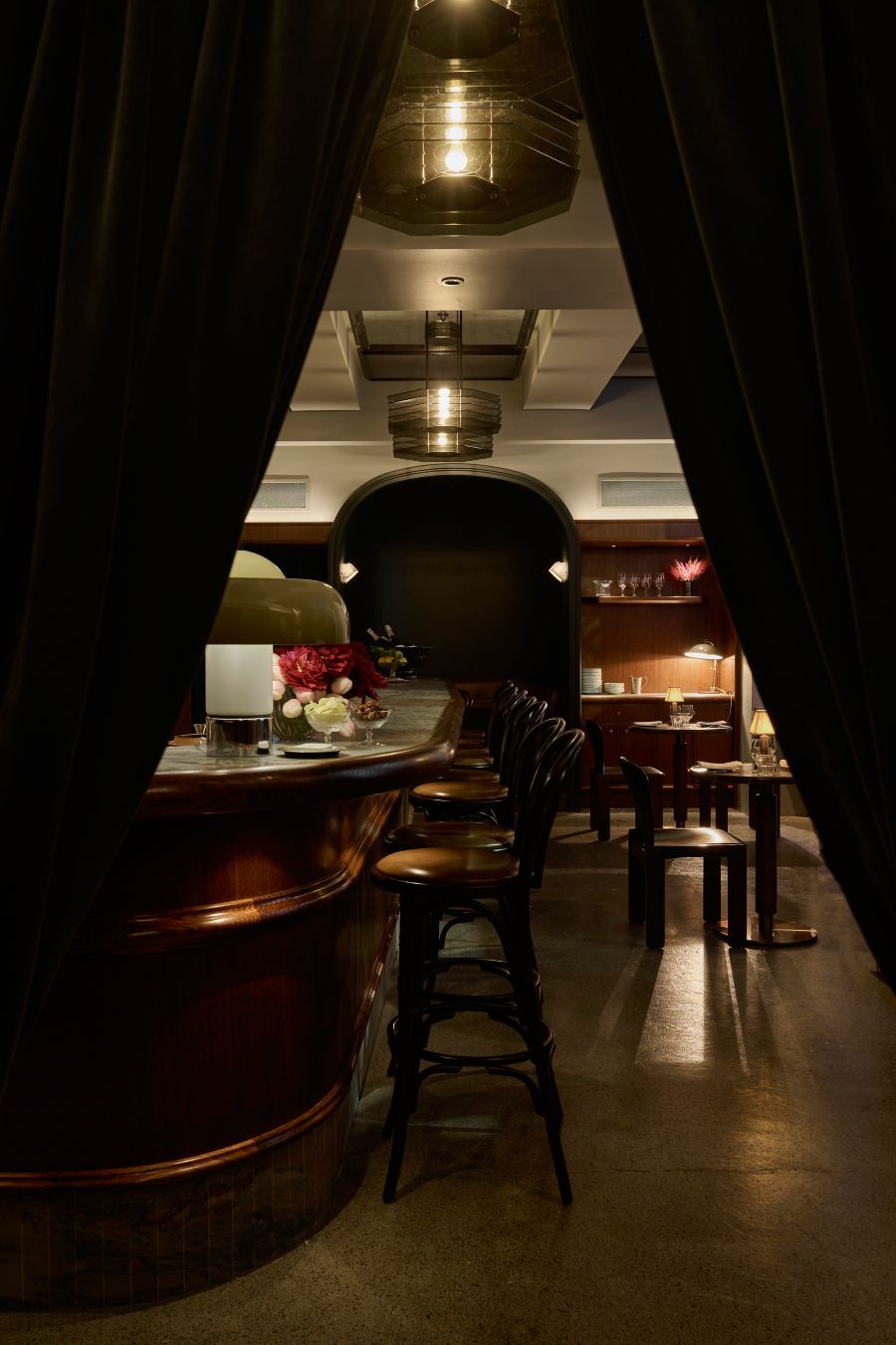 The decor at Apollo Inn is old-world European in style