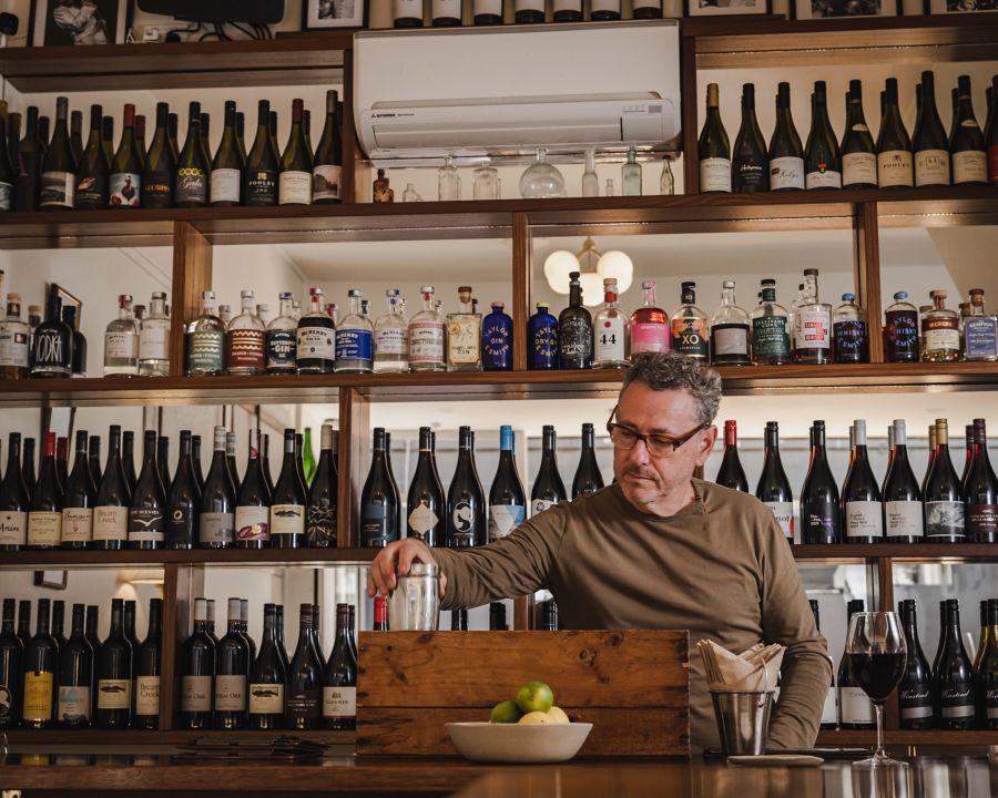 Bar owner Tim Birmingham at Bar Two in Launceston 