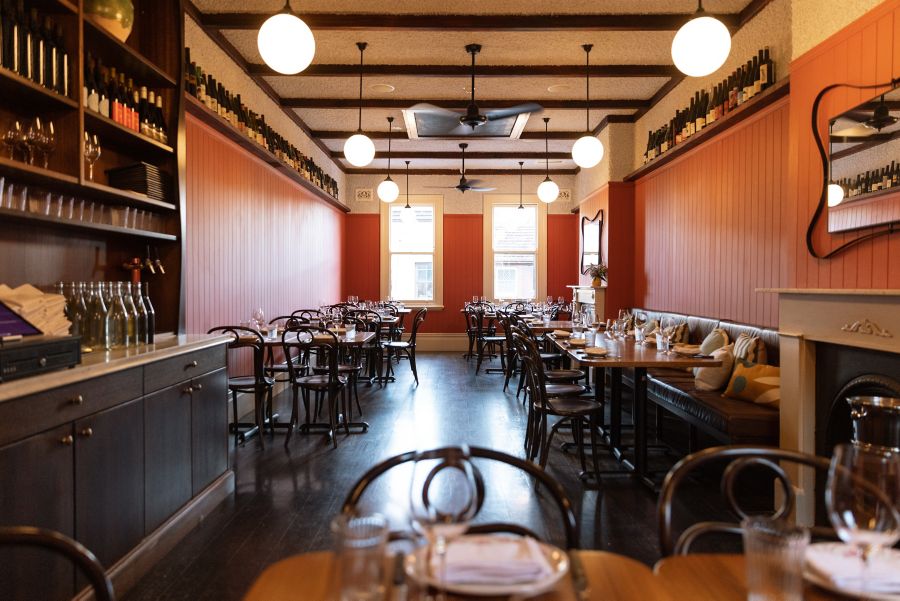 The casual setting inside Bar Louise in Sydney