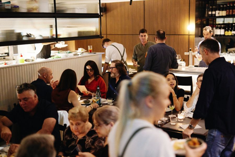 A busy evening at Bar Rosa in Brisbane