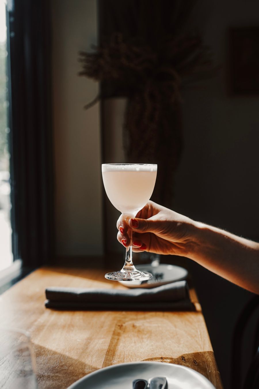 One of the considered cocktails at Corella in Canberra