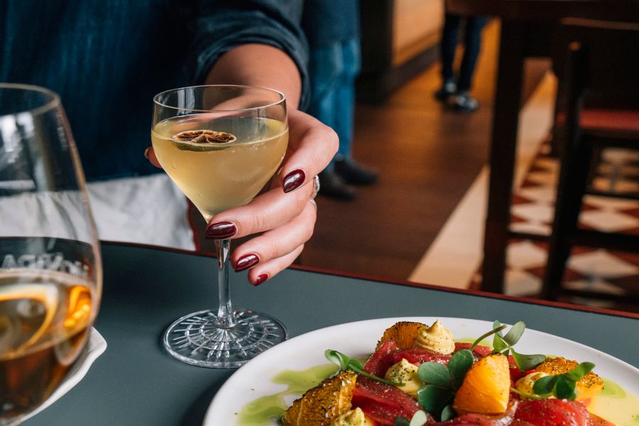A cocktail served at Melbourne's MoVida Aqui