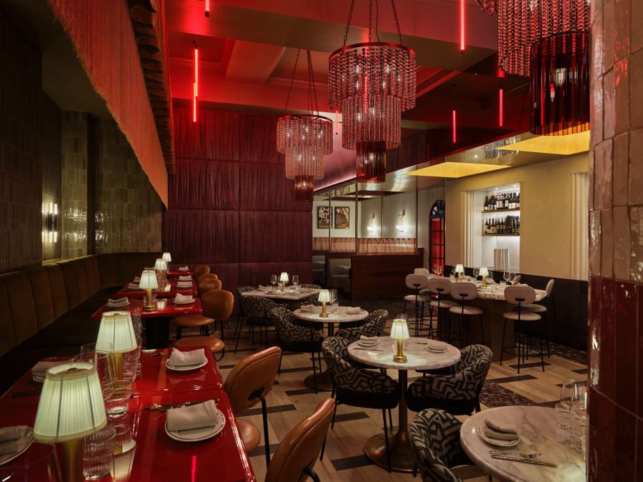 The setting inside Bar Morris in Sydney