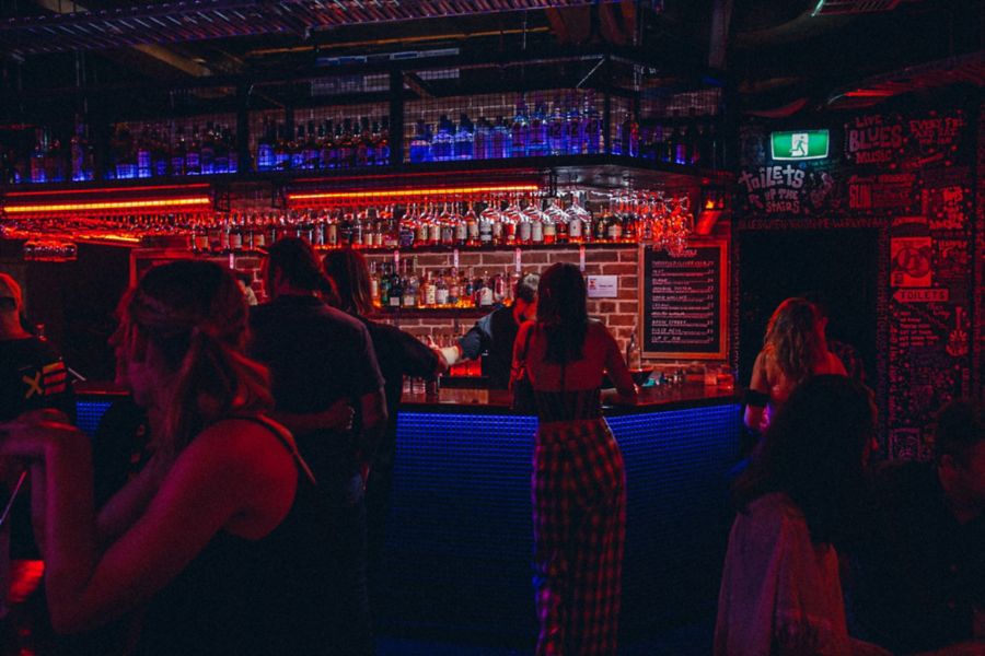 At the bar at Memphis Slim's, Adelaide