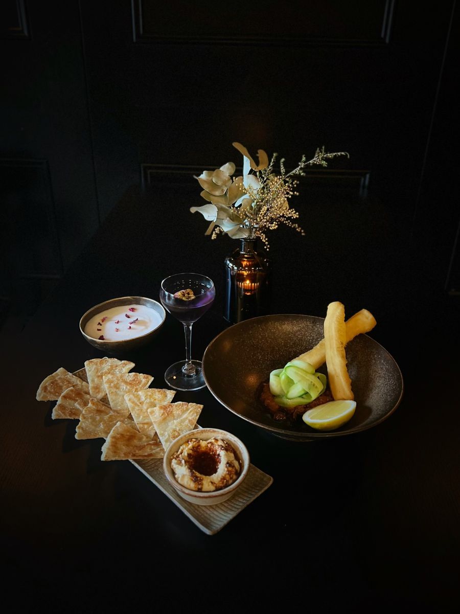 Drinks and snacks at Fu Cocktail & Wine Bar