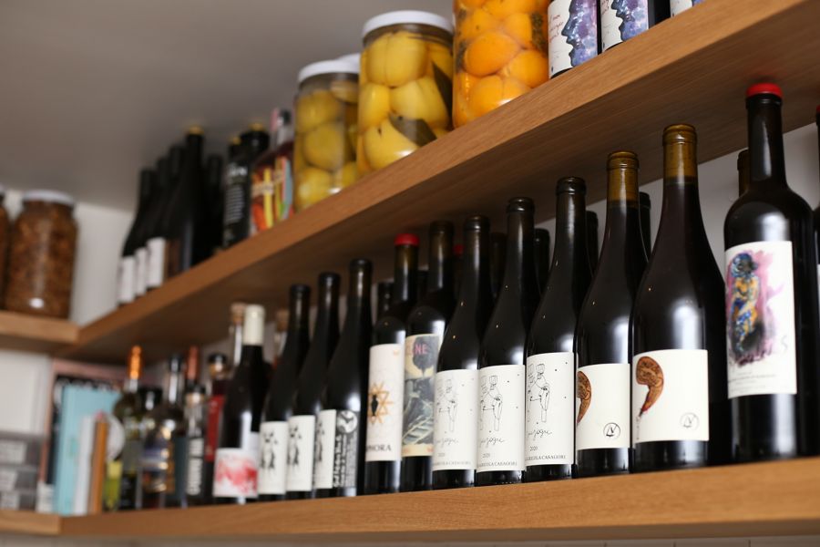 Some of the wine selection at Melbourne's Lumen People