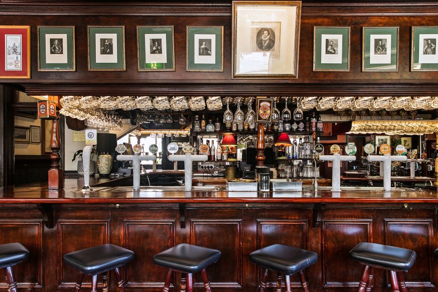 image of bar counter at The lord dudely hotel