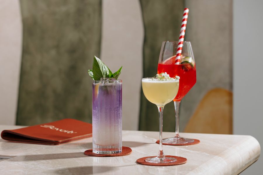 Three cocktails at Beverly in Melbourne