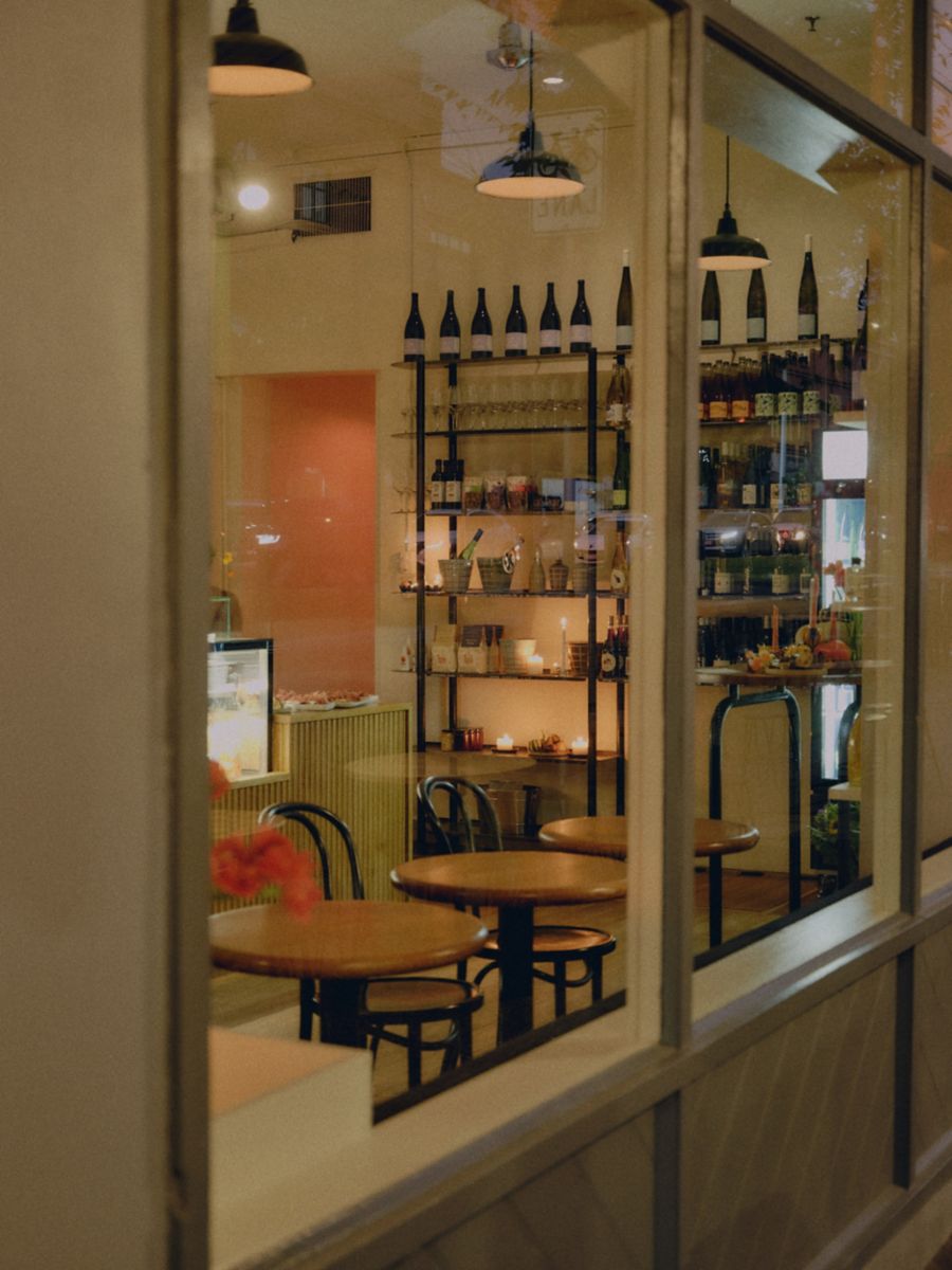 Through the window at Sunhands in Melbourne