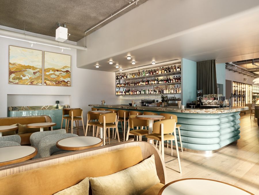 The decor inside Poetica in North Sydney