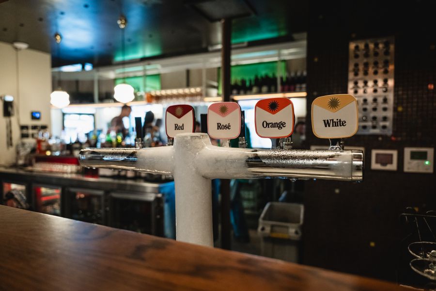 Wine on tap at the Punters Club in Melbourne