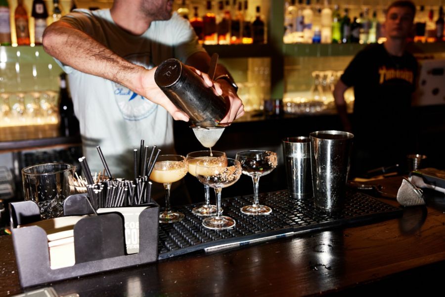 Cocktails prepared at Ricos Tacos