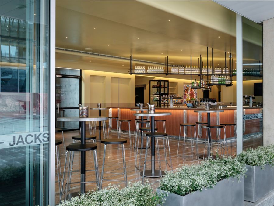 Looking into the ground-floor bar at Jacksons on George