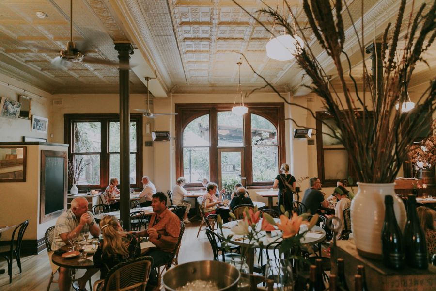 Exterior seating at Healesville Hotel