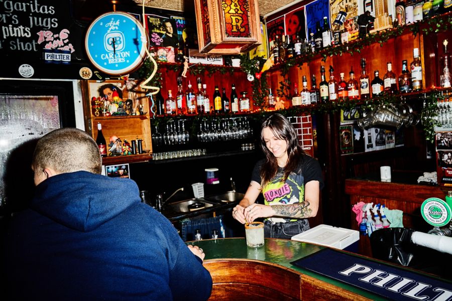 At the bar inside The Gem in Melbourne