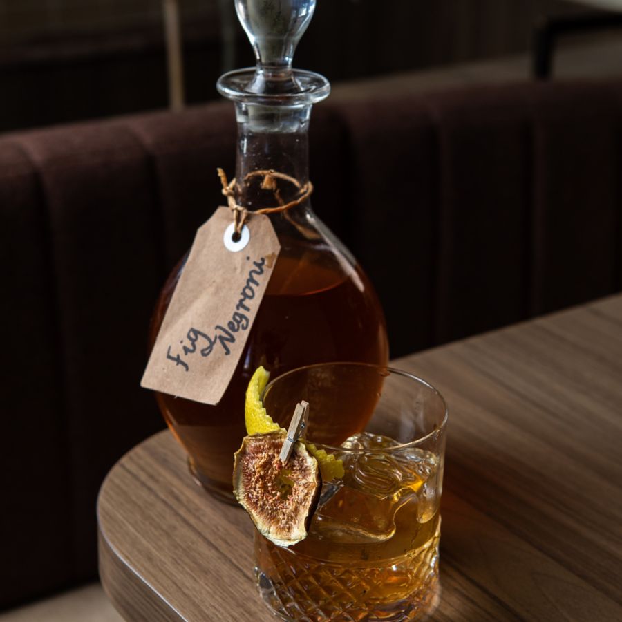 bottle of drink at Sasso