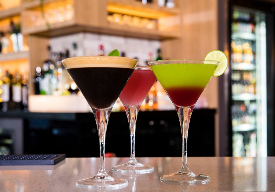 Cocktails served at Beachfront Hotel