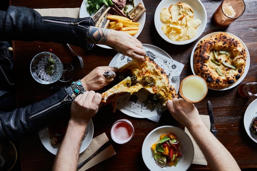 Pizza and other dishes at the Duke of Enmore in Sydney