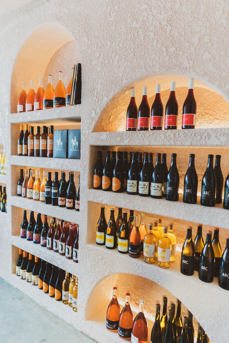 Wine bottles displayed at Niky